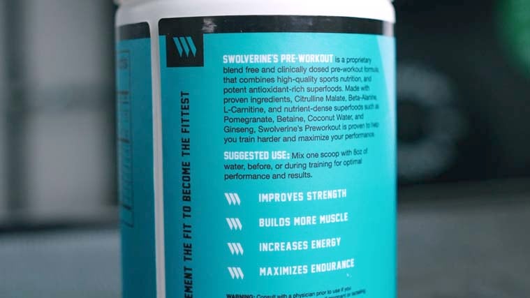 Swolverine PRE Pre-Workout Suggested Use